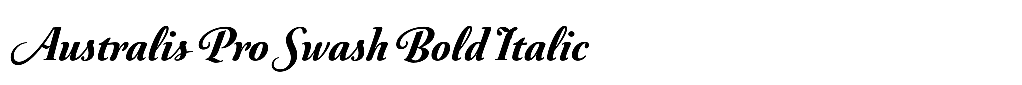 Australis Pro Swash Bold Italic image